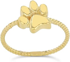 Paw Print Elegance ring